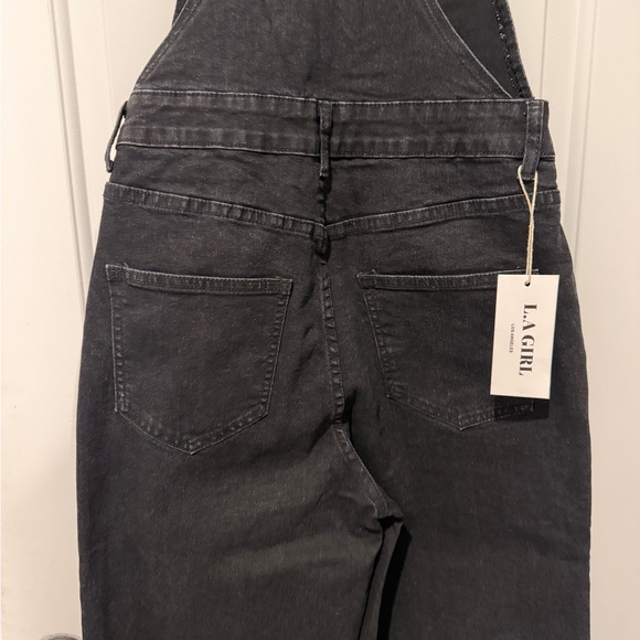 LA Girl Black Women's Jeans Overalls Size Large NWT - Picture 5 of 8